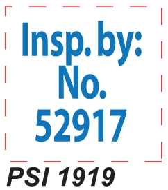 PSI 1919 Stamp example